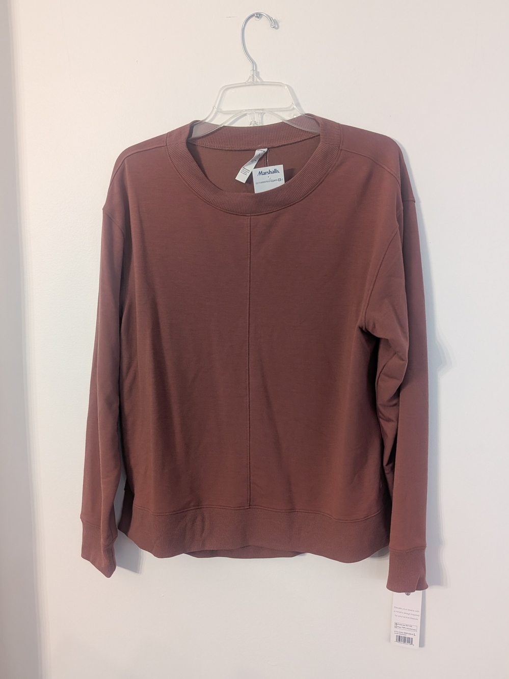 Apana Women's Long Sleeve Crewneck Sweatshirt - Rust Brown